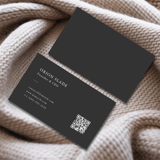 Moderne Minimalistische QR Code Professioneel Donk Visitekaartje