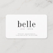 Moderne minimalistische QR-code Scan me Lash and B Visitekaartje (Voorkant)