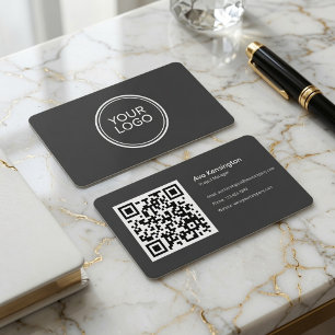 Moderne Minimalistische QR-Code Visitekaart Visitekaartje