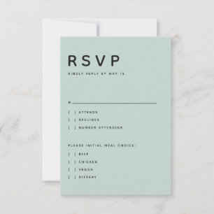 Moderne Minimalistische Redactionele Hoofdletters RSVP Kaartje