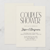 Moderne minimalistische retro typografie koppels d kaart (Voorkant / Achterkant)