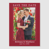 Moderne Minimalistische Rode Magnetische Save The  (Voorkant)