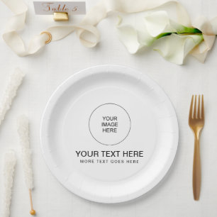 moderne minimalistische ronde Sjabloon Papieren Bordje