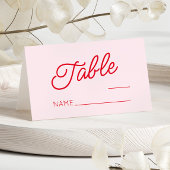 Moderne minimalistische roze en rode bruiloft