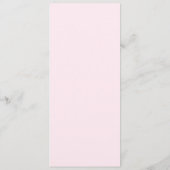 Moderne minimalistische roze en rode bruiloft menu (Achterkant)