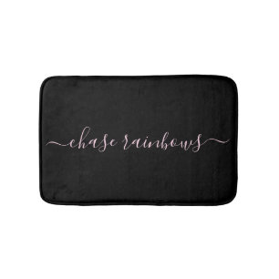 Moderne minimalistische roze- en zwarte CHASE-RAIN Badmat