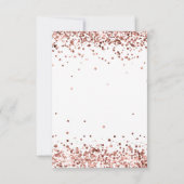 Moderne Minimalistische Roze Gouden Glitter Script Save The Date (Achterkant)
