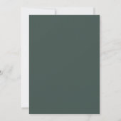 Moderne minimalistische roze groene bruiloft kaart (Achterkant)