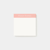 Moderne minimalistische roze monogram Volledige na Post-it® Notes (Voorkant)