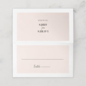 Moderne minimalistische roze trouwerekkaarten voor (Buitenkant ongevouwen)