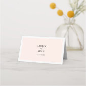 Moderne minimalistische roze trouwerekkaarten voor (Achterkant)