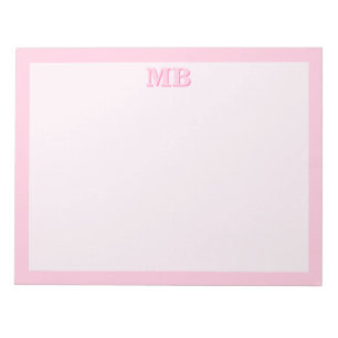 Moderne Minimalistische Roze Typografie Initiaal M Notitieblok