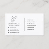 Moderne minimalistische ruggengraatbus met Logo Visitekaartje (Achterkant)