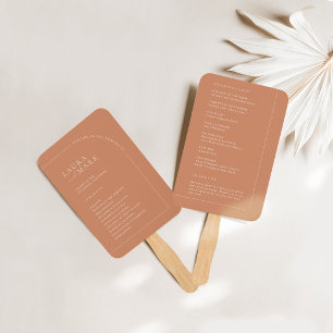 Moderne minimalistische Rust Wedding Ceremony-prog Handwaaier