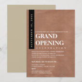 Moderne Minimalistische Rustieke Kraft Opening Kaart (Voorkant / Achterkant)