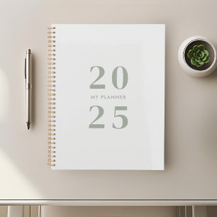 Moderne Minimalistische Sage 2025 Planner