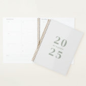 Moderne minimalistische salie 2025 planner (Display)