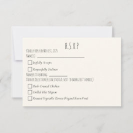 Moderne minimalistische save the date Eenvoudige b RSVP Kaartje