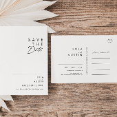Moderne Minimalistische 'Save The Date' Postkaart Uitnodiging Briefkaart