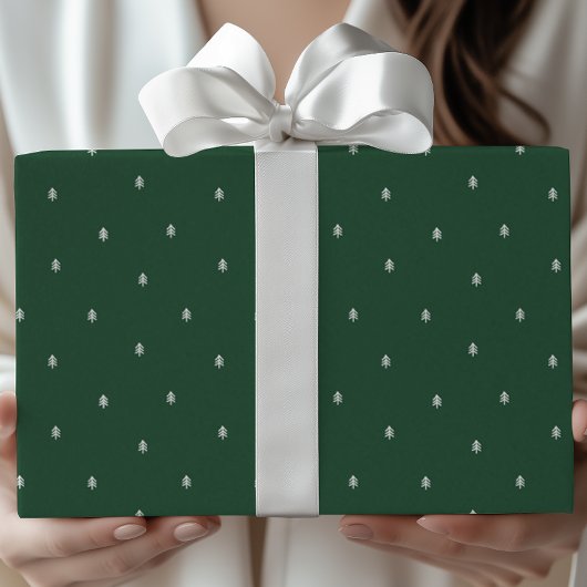 Moderne minimalistische Scandinavische kerstbomen Cadeaupapier