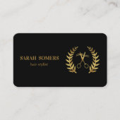 Moderne, minimalistische schaar die haarpieklijst visitekaartje (Voorkant)