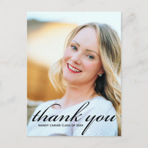 Moderne Minimalistische Script Afstudeer Foto Beda Briefkaart