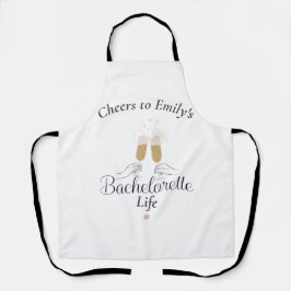 Moderne minimalistische script bachelorette aangep schort