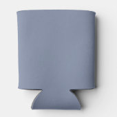 Moderne Minimalistische Script Blauwe Bruiloft Cus Blikjeskoeler (Achterkant)