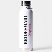 Moderne Minimalistische Script Bruidsfeest Bruidsm Waterfles