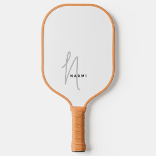 Moderne Minimalistische Script Gebrevetteerde Init Pickleball Paddle