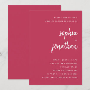 Moderne Minimalistische Script Koppel Bruisfeest Kaart