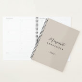 Moderne Minimalistische Script Licht Taupe 2023 Planner (Display)