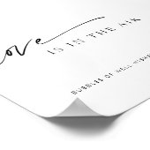 Moderne, minimalistische Script Love in Air Weddin Poster (Hoek)