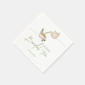 Moderne Minimalistische Script Thee Feest Bruids B Servet (Hoek)