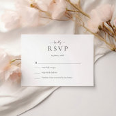 Moderne Minimalistische Script Trouw RSVP Kaart