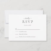 Moderne Minimalistische Script Trouw RSVP Kaart (Voorkant)