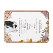 Moderne Minimalistische Script Trouwkaart – Emma & Magneet (Horizontaal)