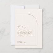 Moderne, minimalistische scriptfoto Hartelijk dank Bedankkaart (Achterkant)