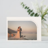 Moderne, minimalistische scriptfoto Hartelijk dank Bedankkaart (Staand voorkant)