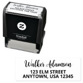 Moderne minimalistische scriptnaam - retouradres  zelfinktende stempel