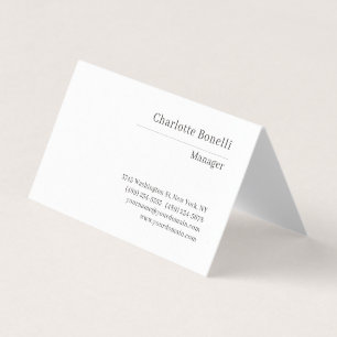 Moderne Minimalistische Serif Schrift gewoon Premi Visitekaartjes