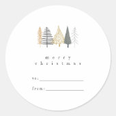 moderne , minimalistische sinterkletssticker voor ronde sticker (Voorkant)