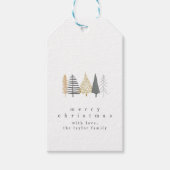 moderne , minimalistische sjabloon van het kerst - cadeaulabel (Voorkant)