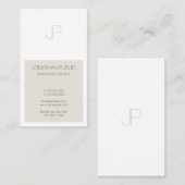 Moderne minimalistische Sjabloon van het Monogram Visitekaartje (Voorkant / Achterkant)