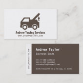 Moderne minimalistische sleepdiensten visitekaartje (Voorkant / Achterkant)