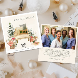 Moderne minimalistische Small Business Logo Feestdagenkaart