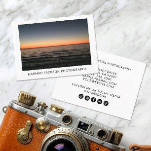 Moderne Minimalistische Sociaal Media Fotograaf Visitekaartje