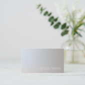 Moderne minimalistische soft grey professional visitekaartje (Staand voorkant)