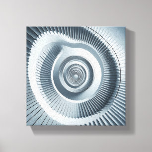 Moderne Minimalistische Spiraalvormige Trap Kunst Canvas Afdruk