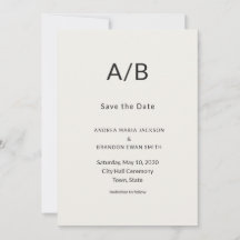 Moderne Minimalistische Stadhuis Save-the-Date Kaa